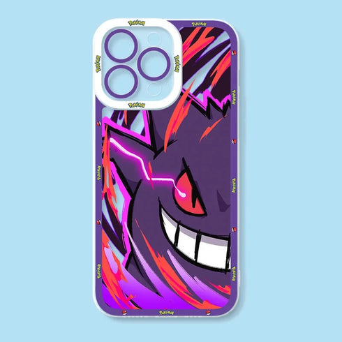 Luxury Pokemon Silicone Case for iPhone 15, 14, 13, 12, 11 Pro Max, XR, XS, X, 8, 7, SE